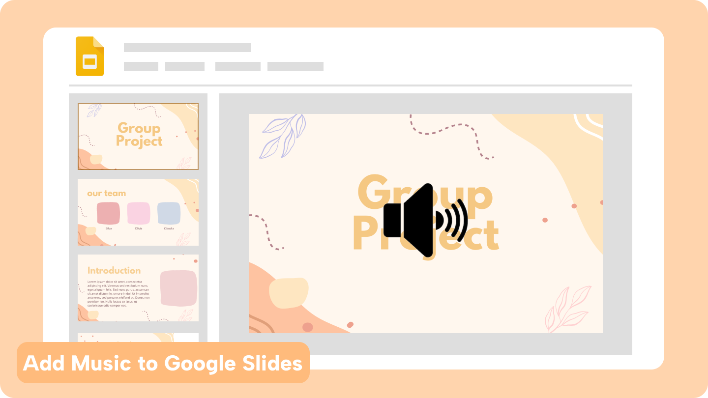 how to add music to a google slideshow