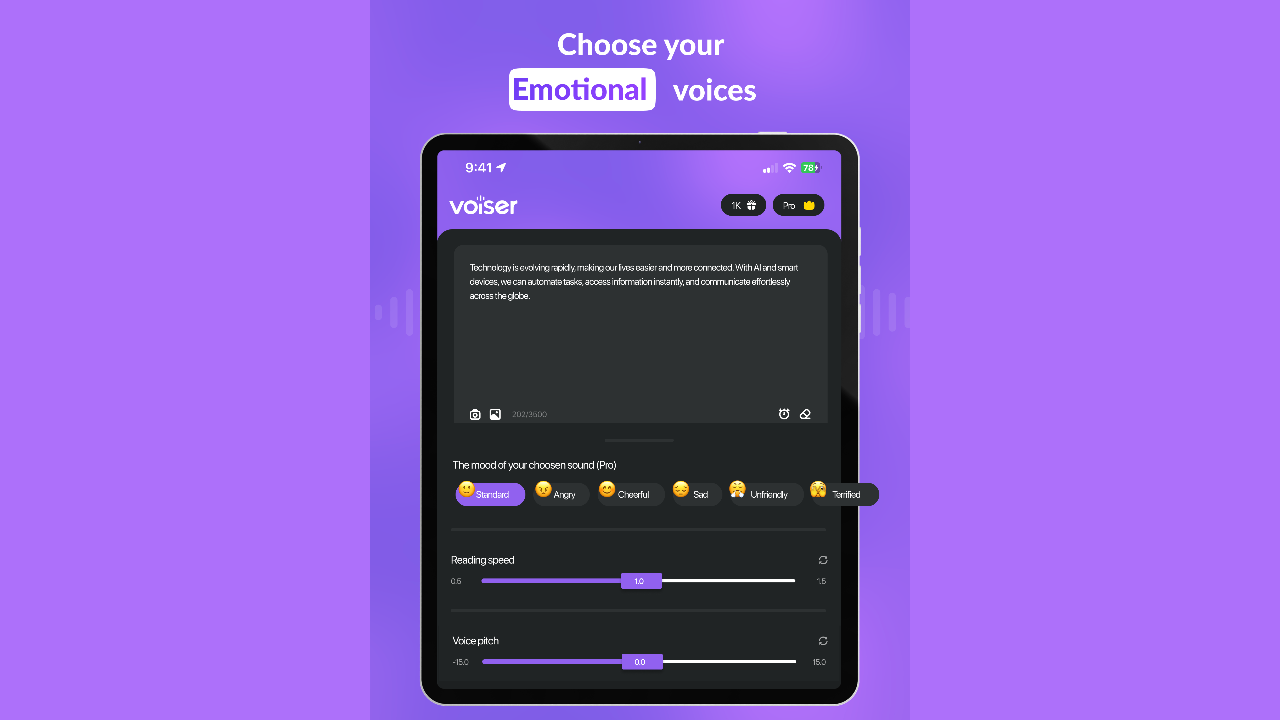 App vocale Voiser AI