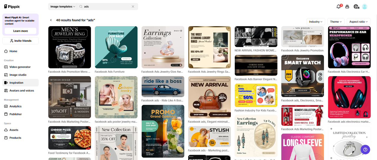 Dynamic social media templates