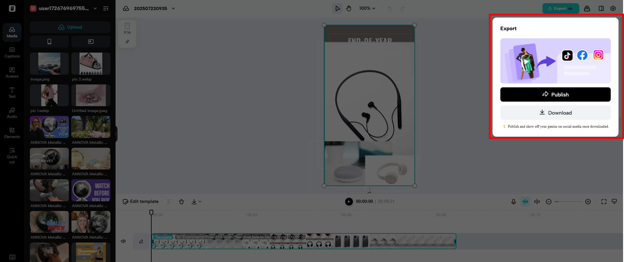Export your video