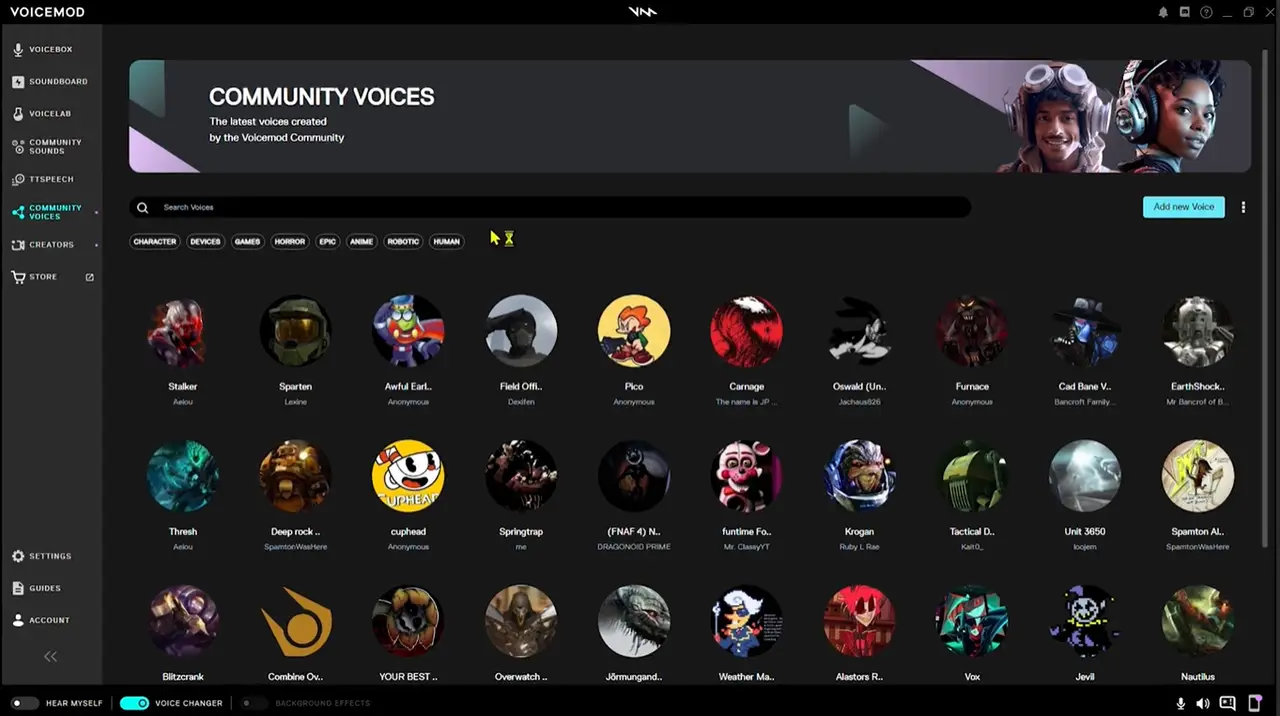 Voicemod interface