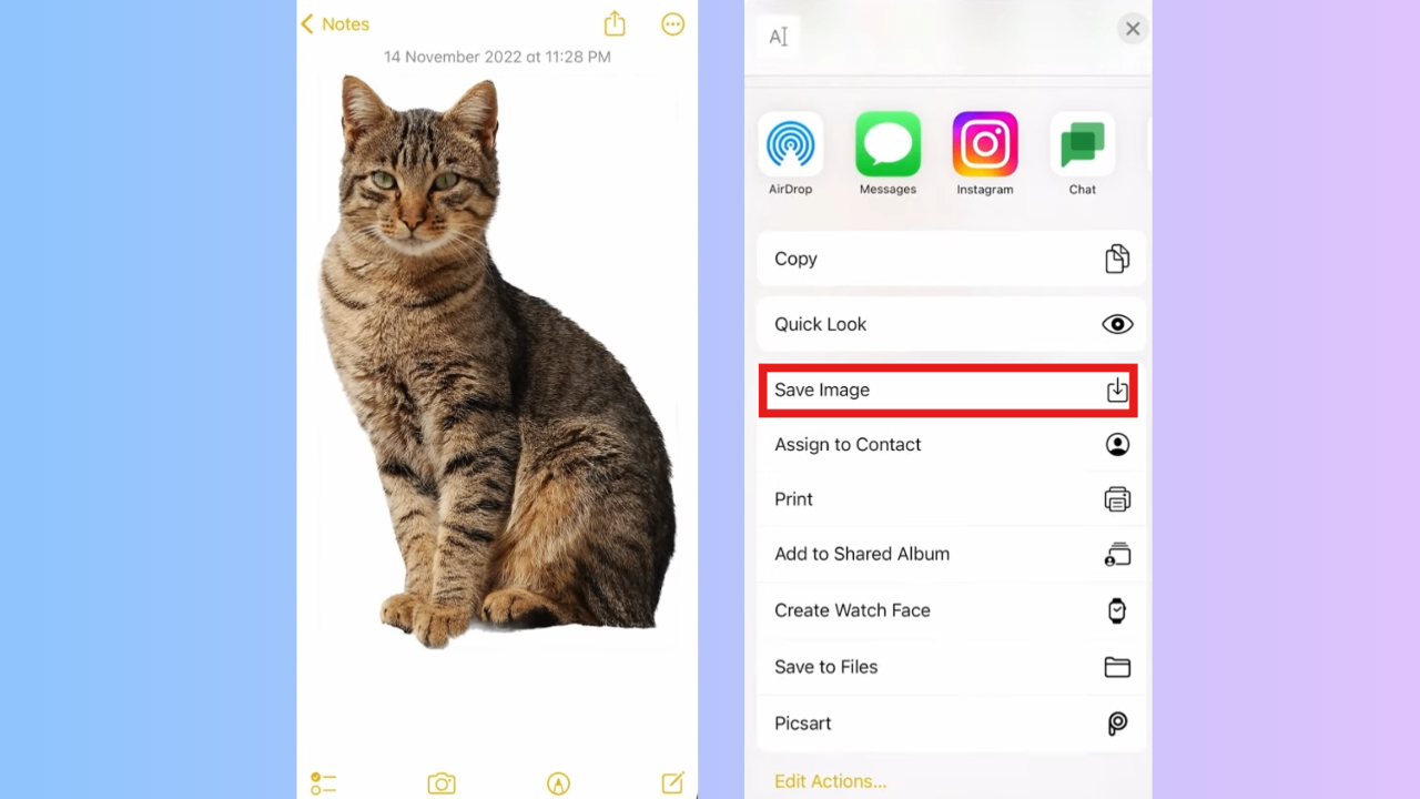 Remove background and save