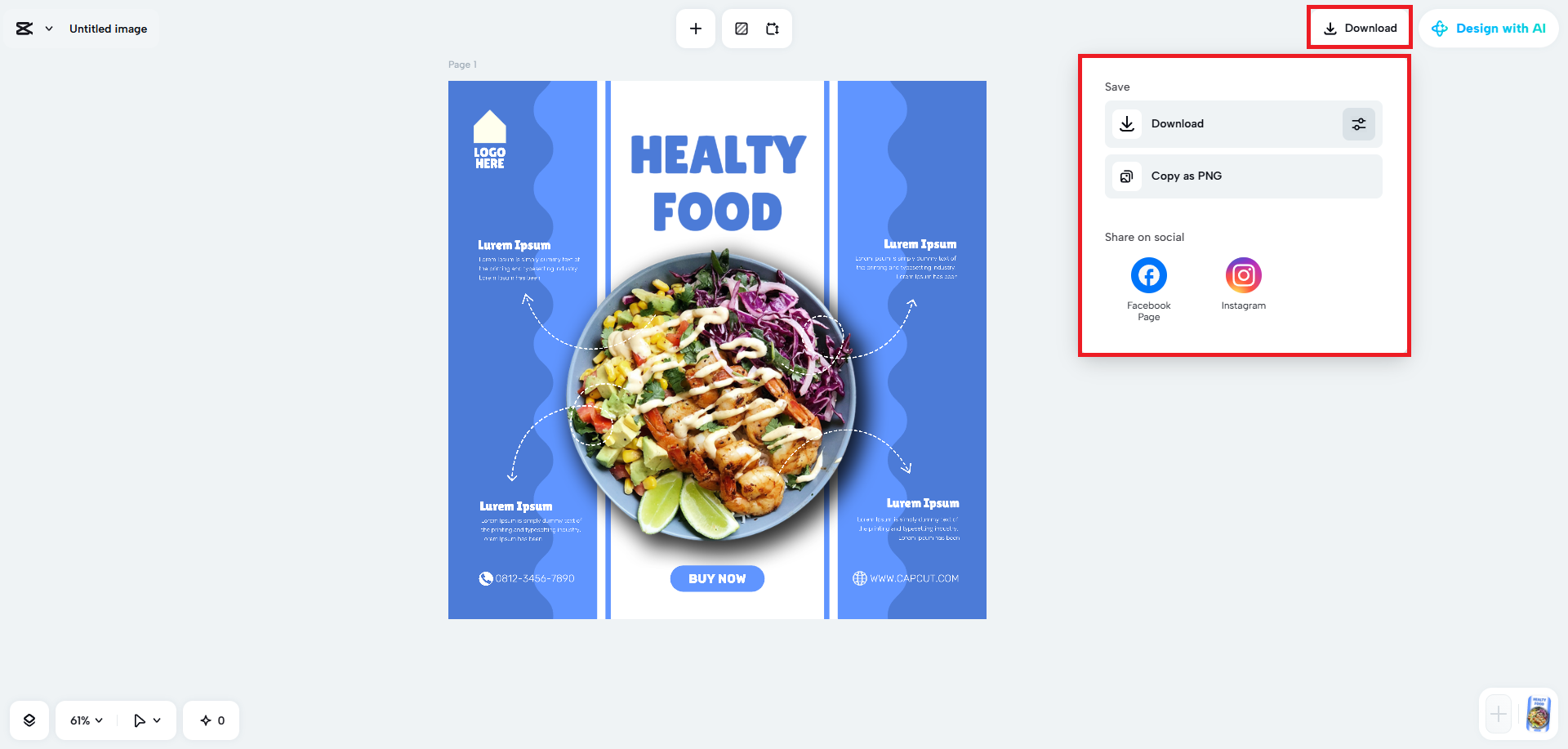 Export your post image