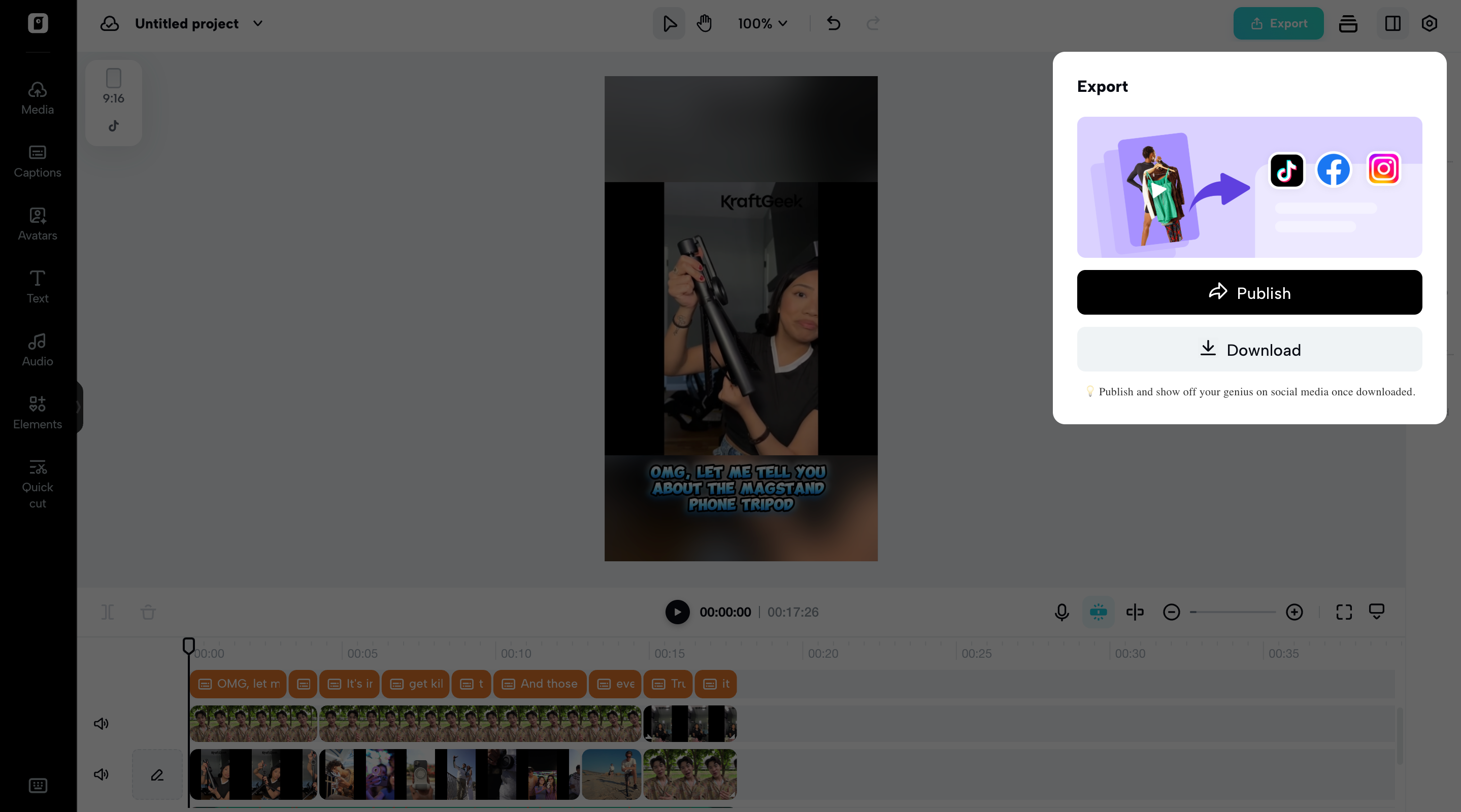 Export your video