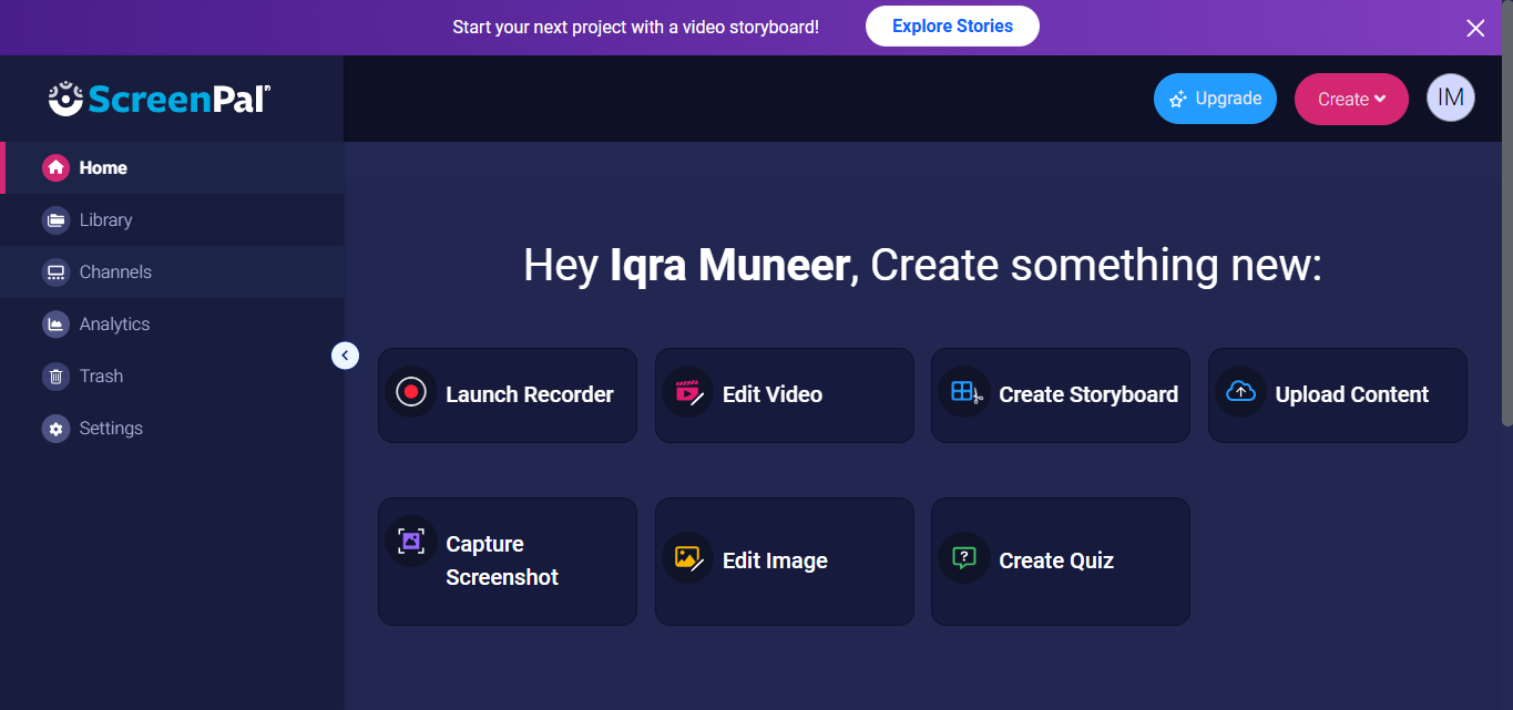 스크린팔의 인터페이스 - 최고의 HD 비디오 레코더