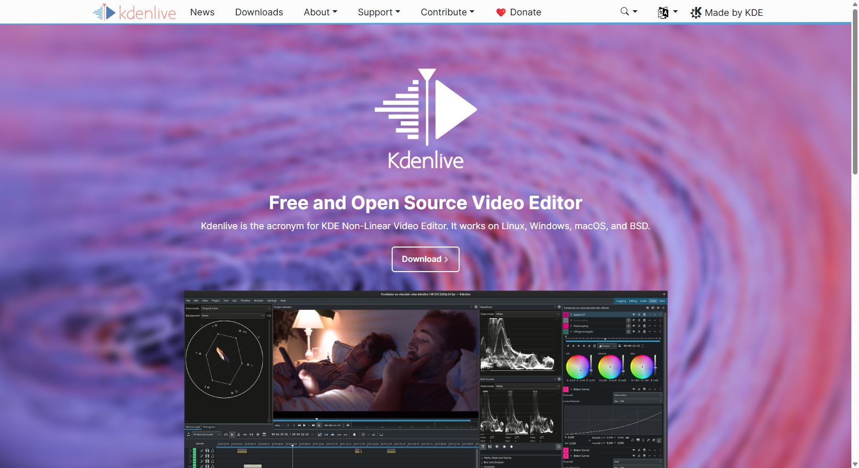 Kdenlive interface