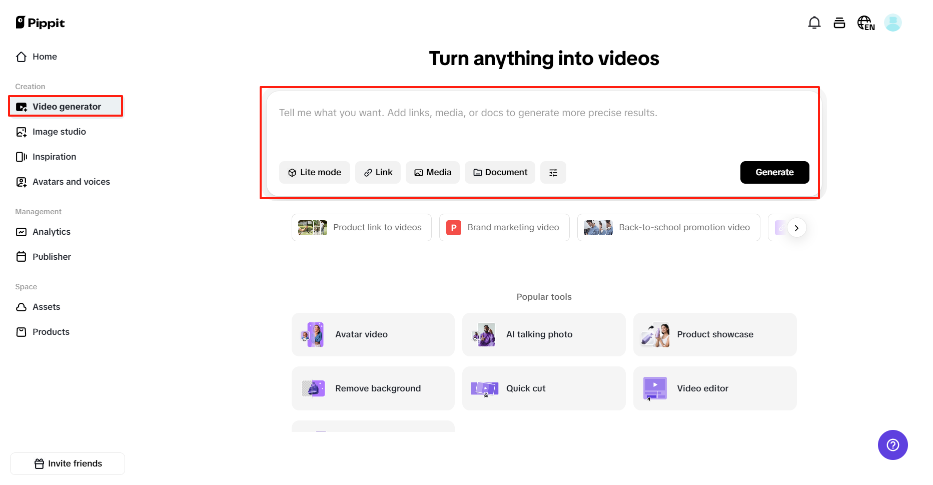 AI-powered video creation