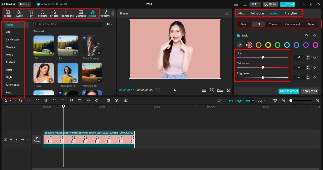 Edit and customize images in CapCut