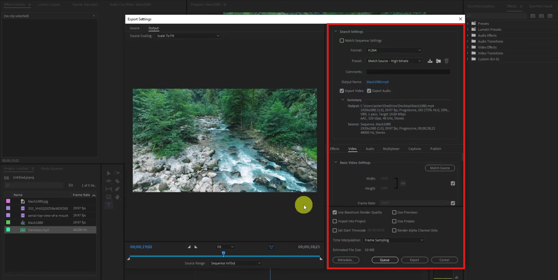 Exportieren Sie Ihr Video