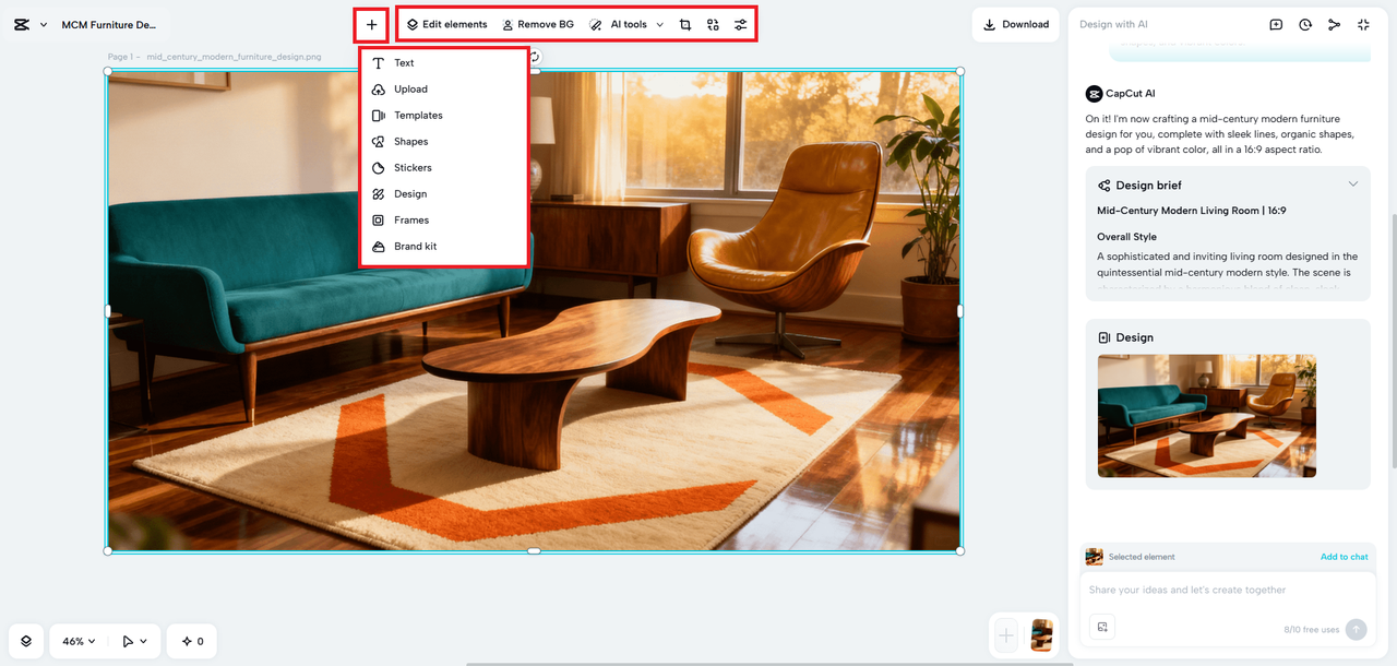 Customize your furniture design manually