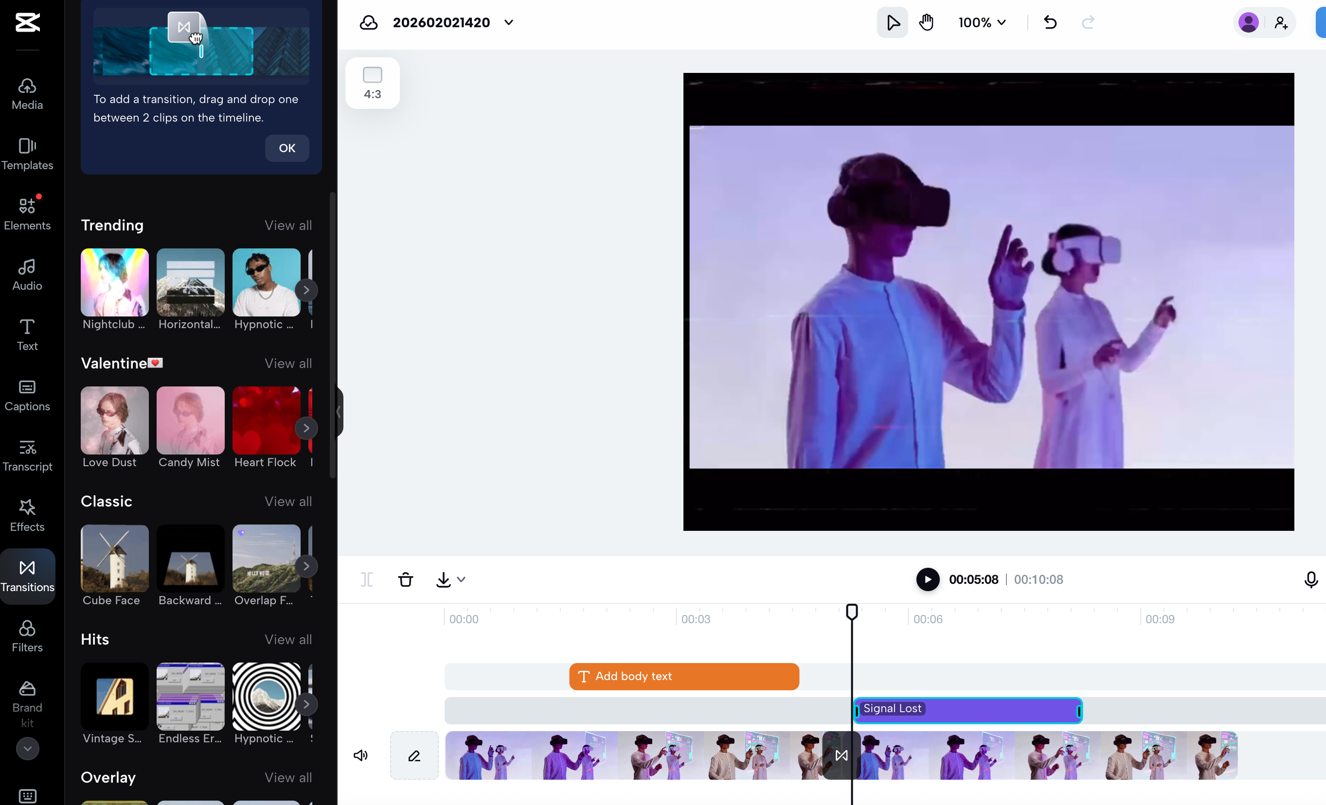 Add effects, filters, BGM, and transitions