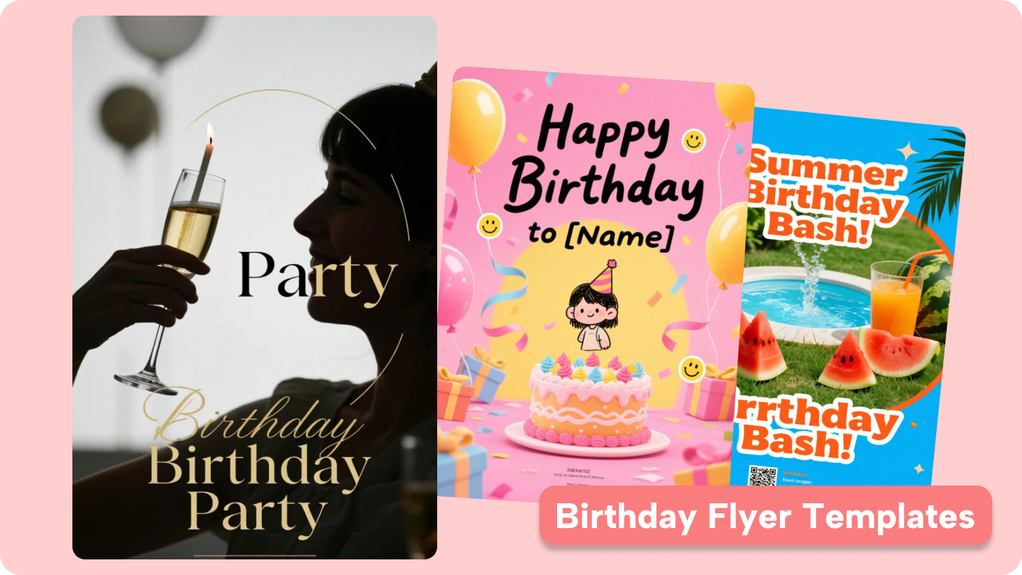 шаблон флаера на день рождения