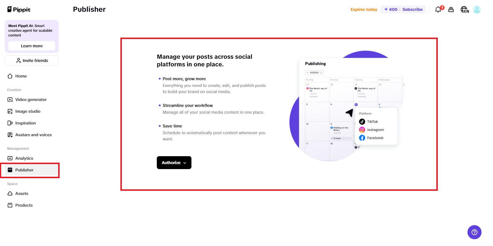 Connect your social media channel account