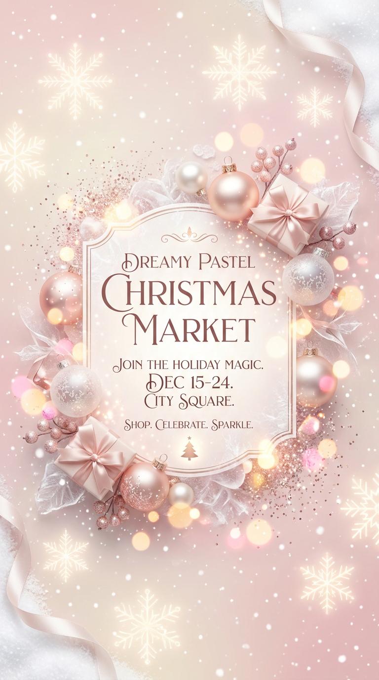 Generate a Christmas promotional poster using English prompt