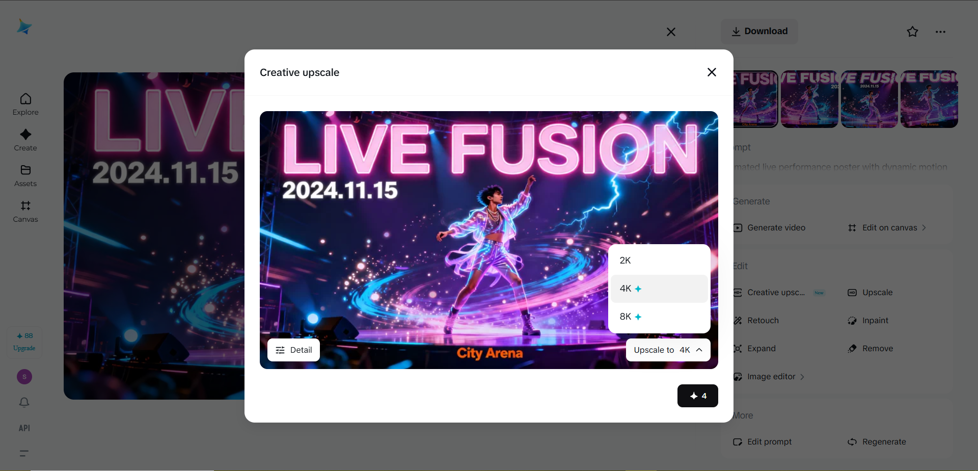 Design de poster animat de înaltă calitate