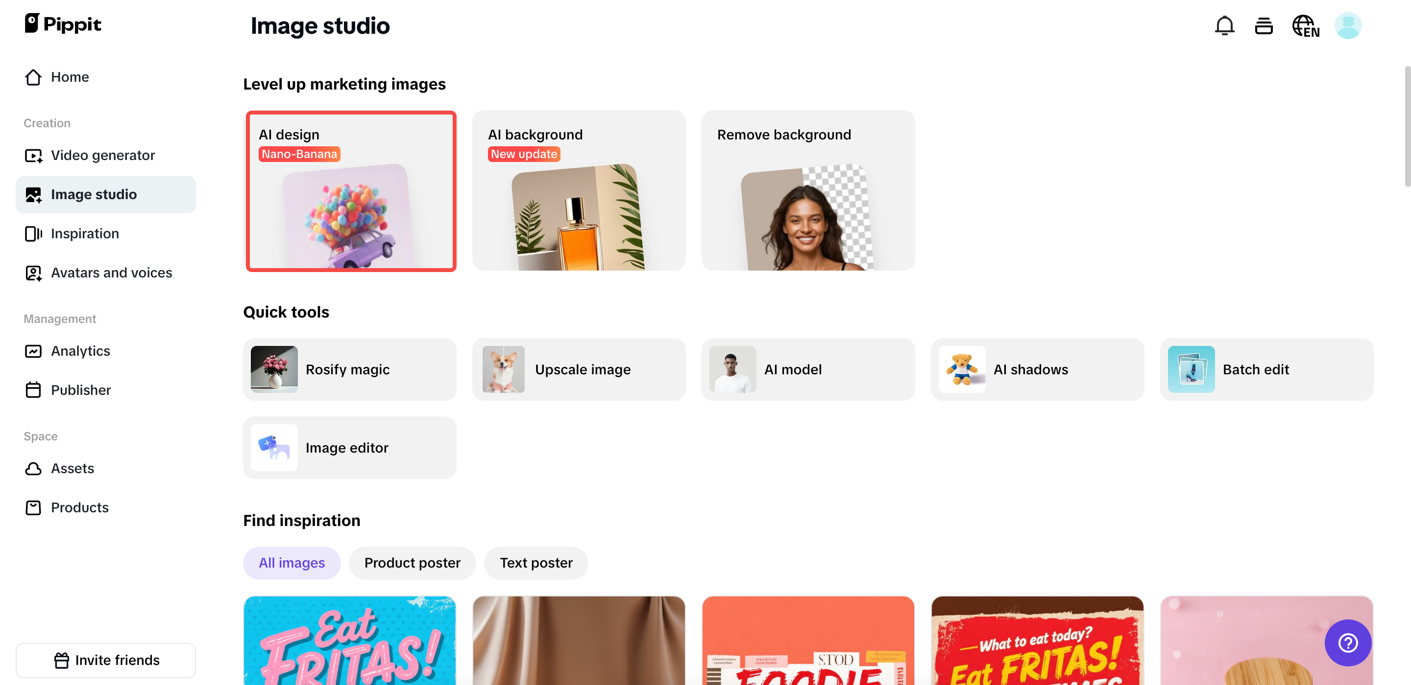 Buksan ang AI design tool