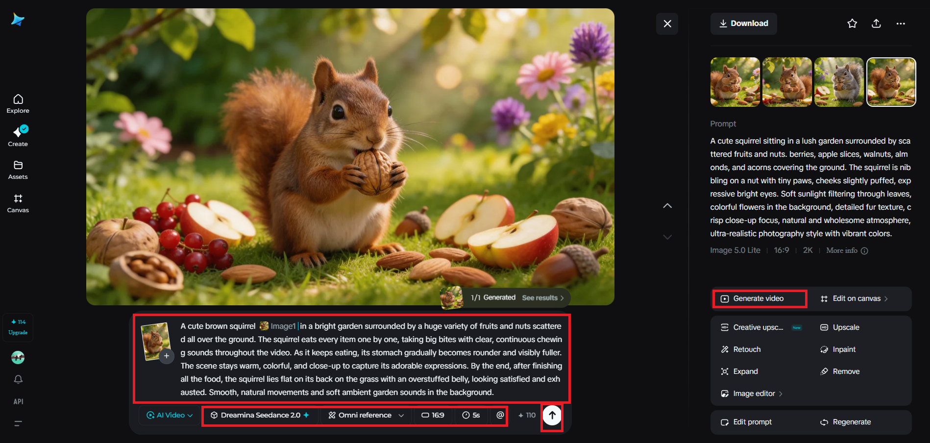 Transforme sua imagem gerada em um vídeo no estilo mukbang