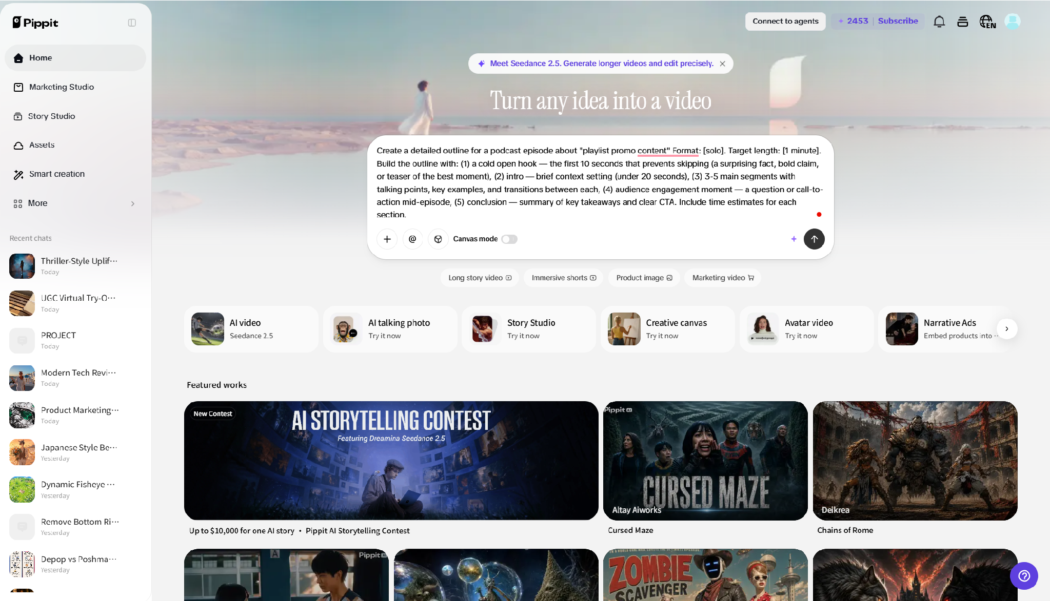Describe your podcast promo on the homepage