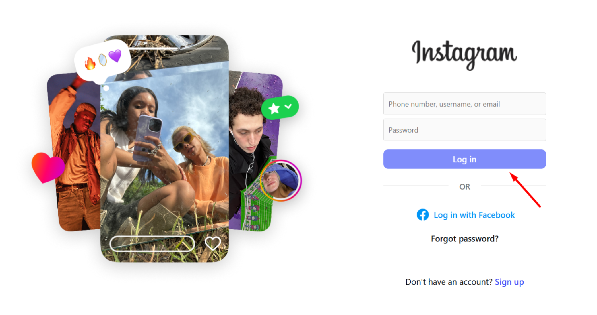Criando uma conta para editar um comentário no Instagram