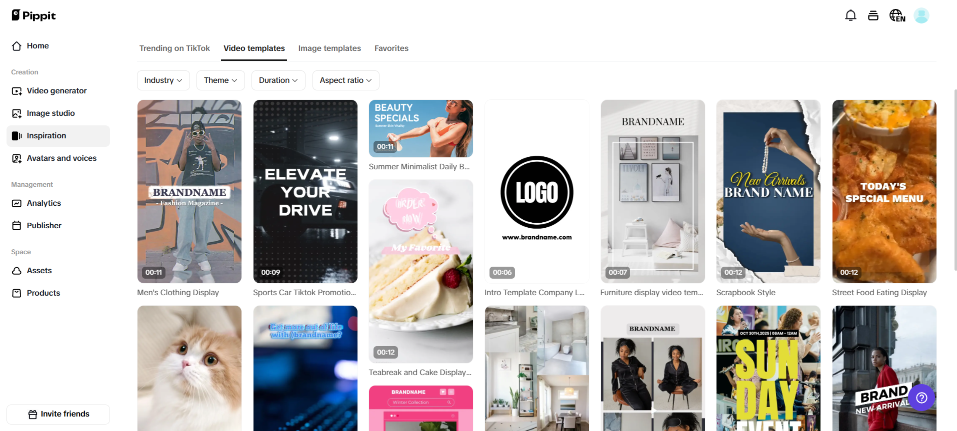 Marketing collateral templates