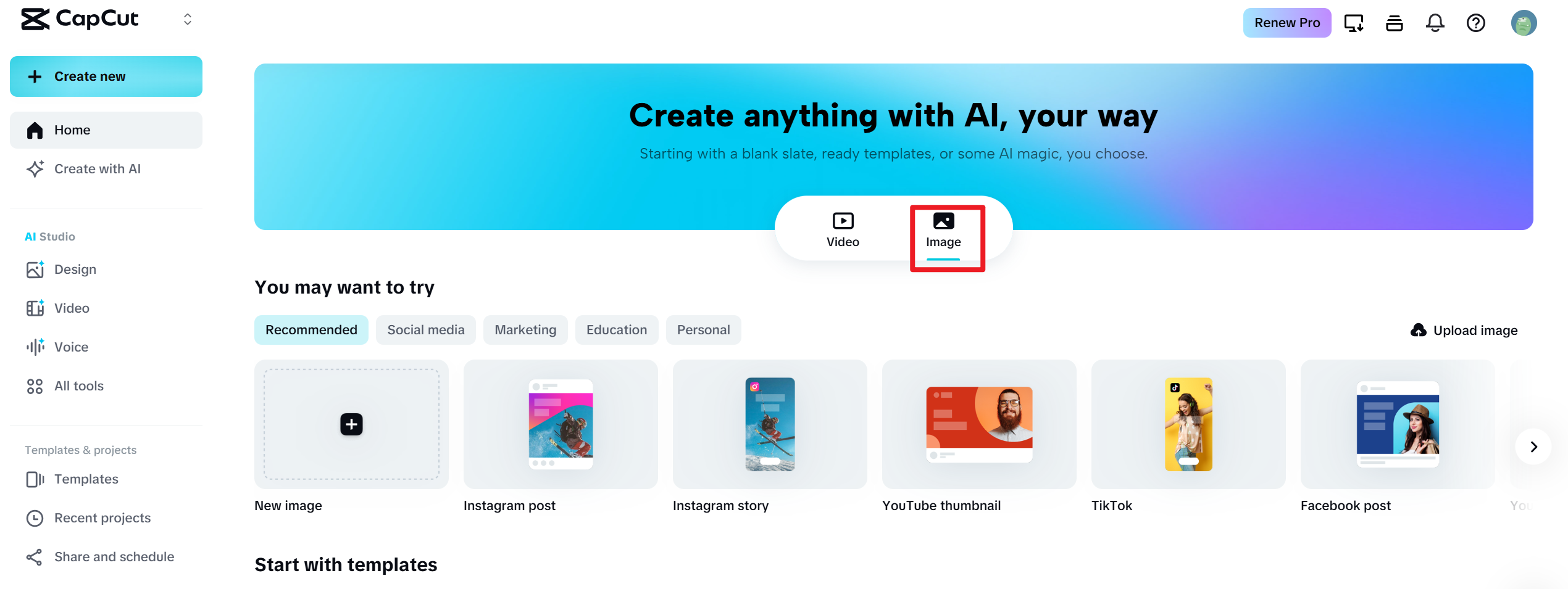 CapCut Online Image Upscaler