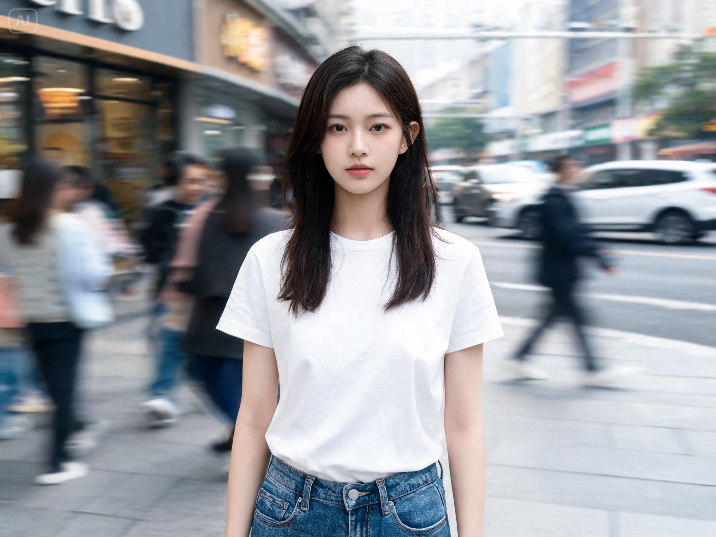 Prompt untuk blur latar belakang lembut dengan subjek yang tajam