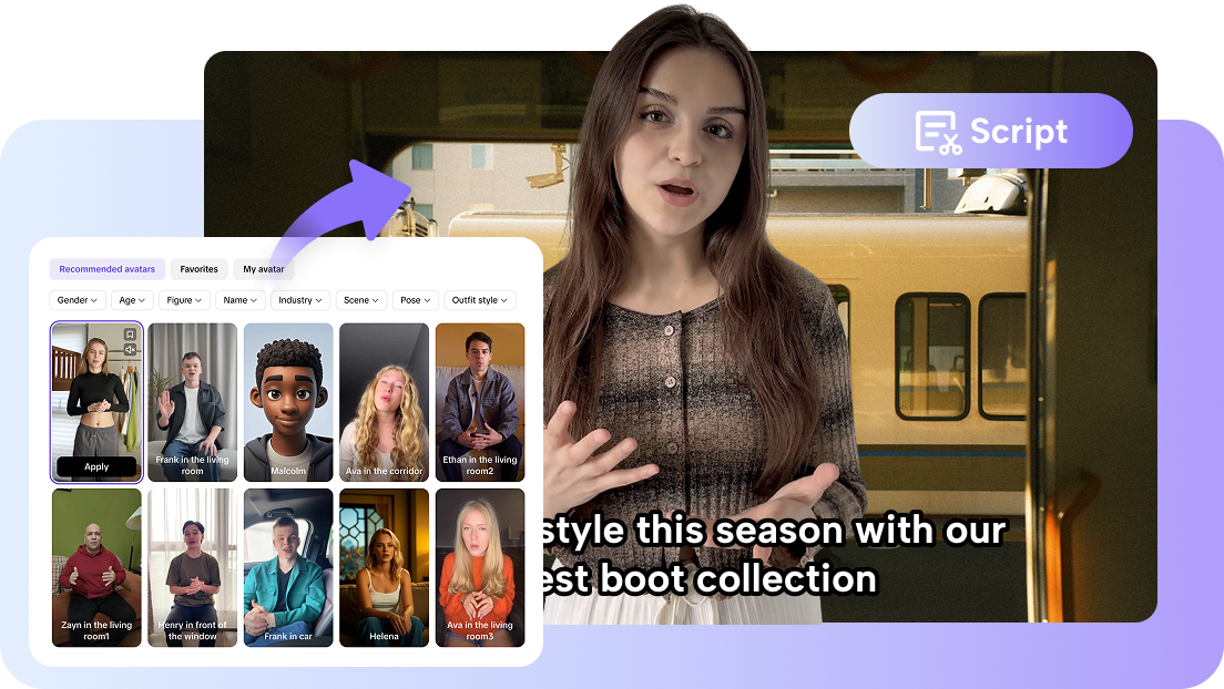 Use customized avatars and script 