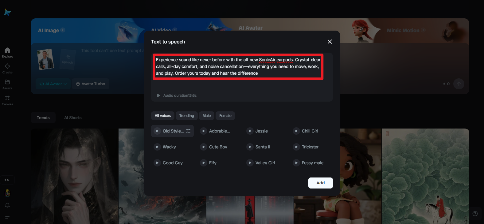 gerador de conversão de texto em fala