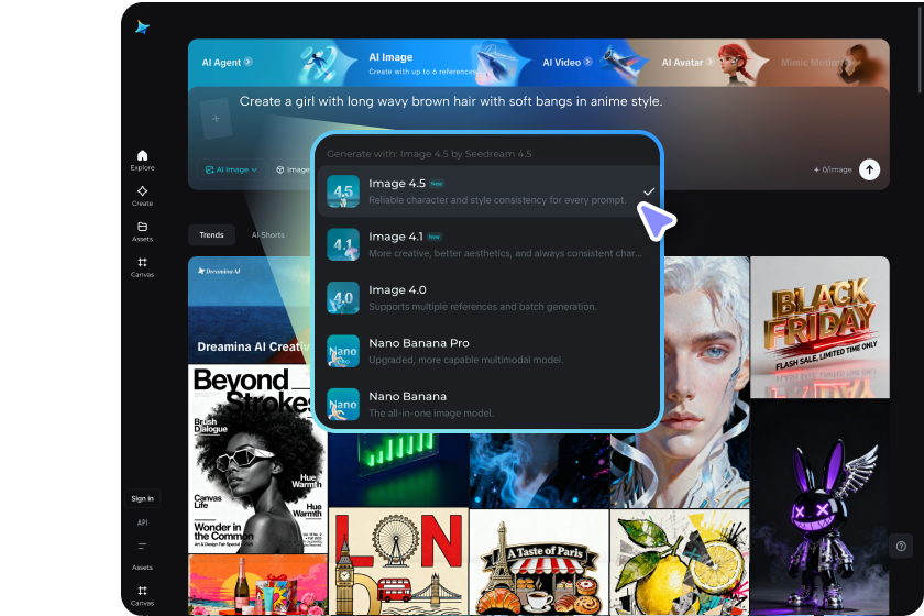 choose AI model and generate