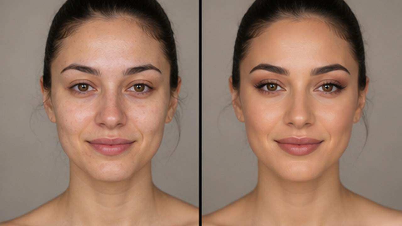 Makeup Transition Video Maker prompt result 1