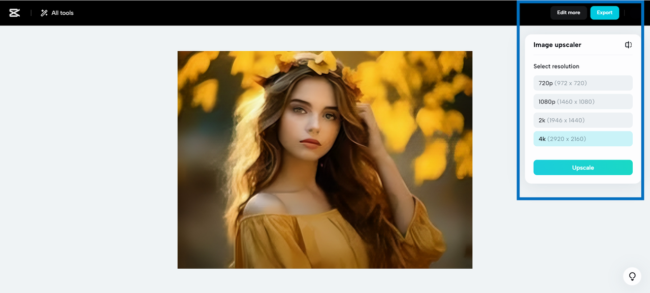 Upscale photos