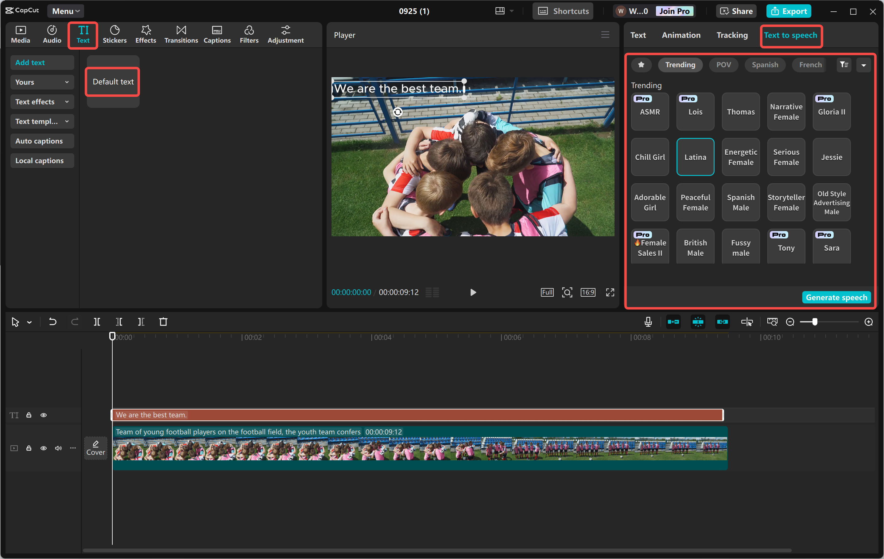 การสร้างเสียง AI สำหรับวิดีโอในโปรแกรมแก้ไขวิดีโอเดสก์ท็อปCapCut