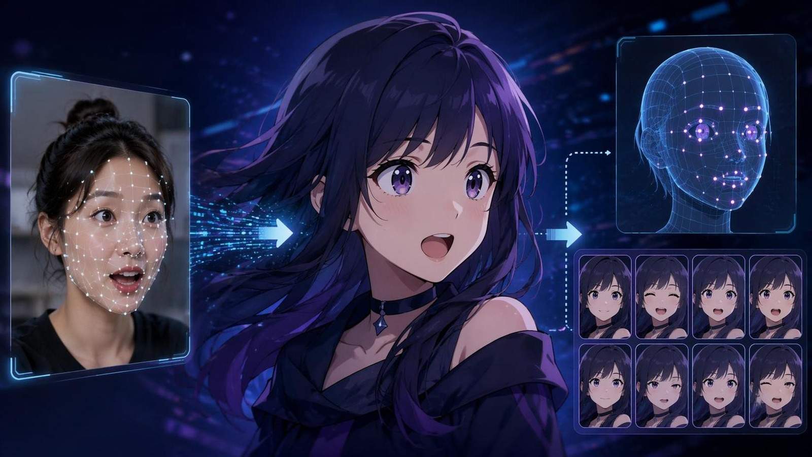 anime facial motion capture AI template cover