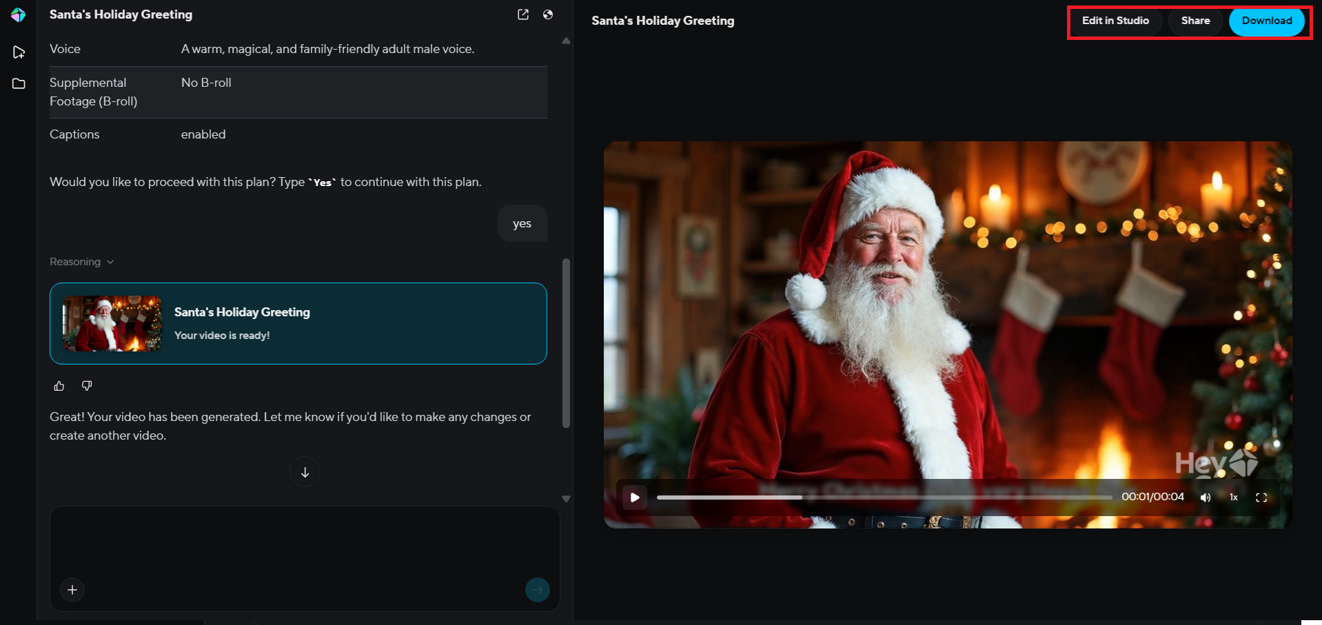 Revise e confirme o prompt