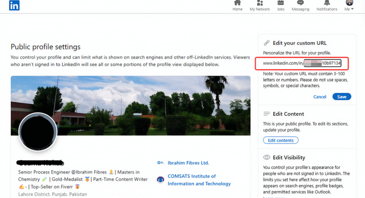 Redigera eller kopiera URL:en