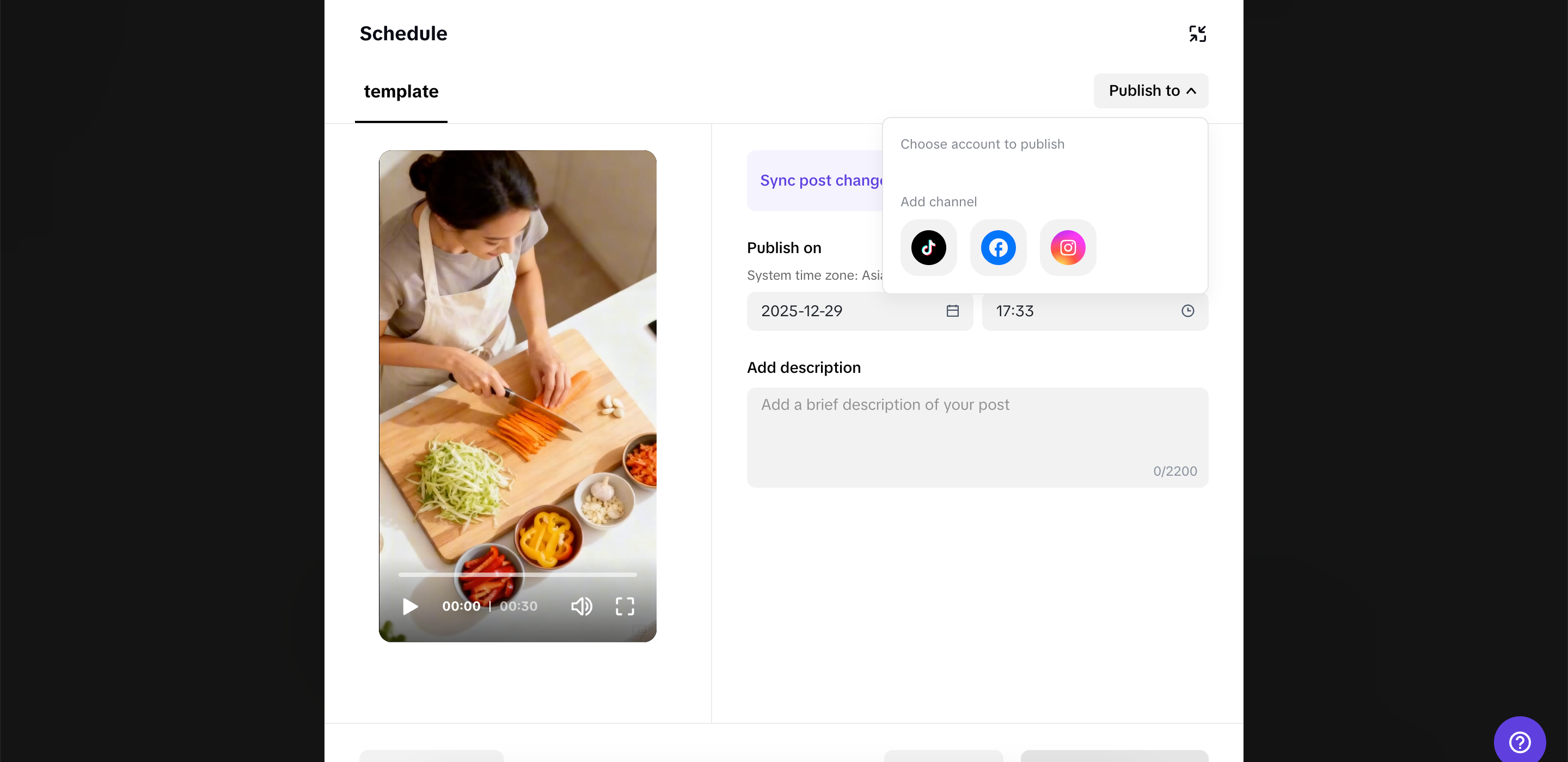 Auto video posting