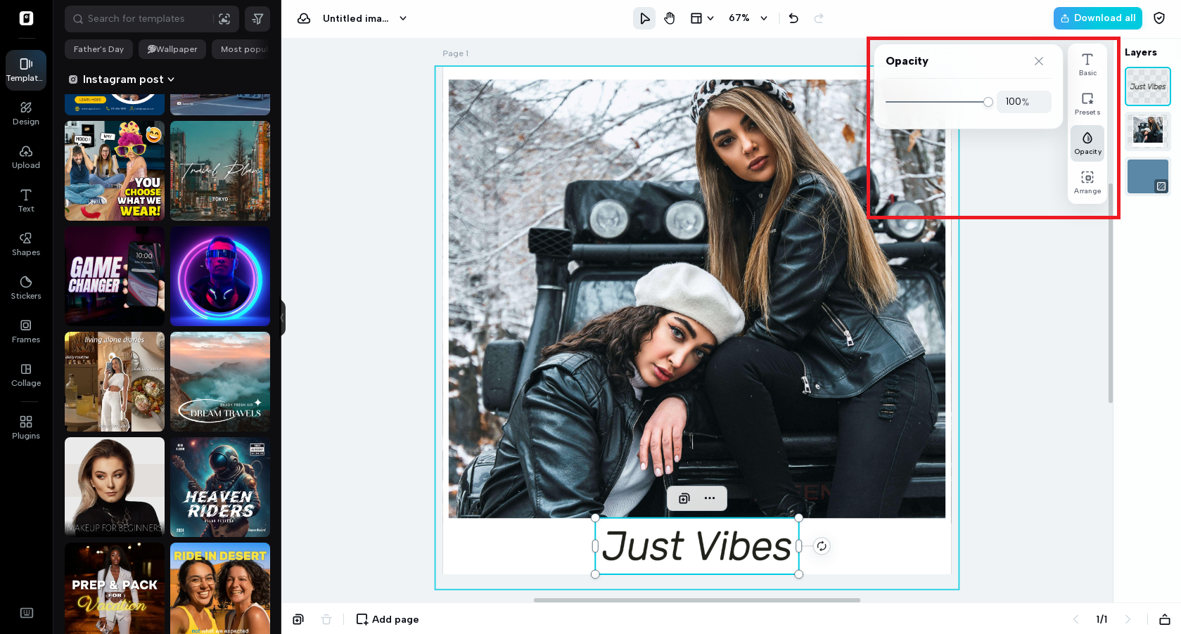 Ability to customize text opacity