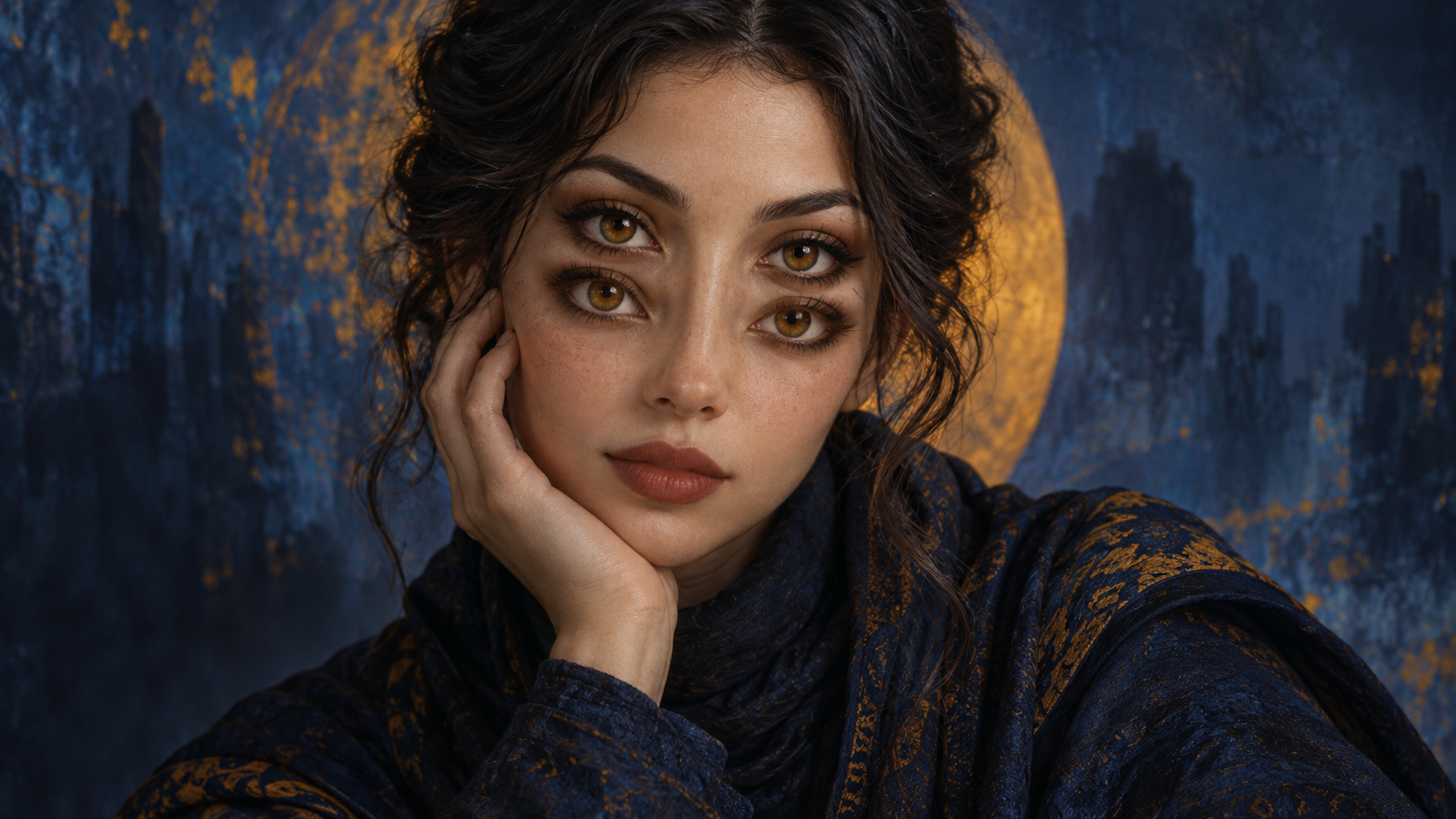 Dreamlike Painted Four-Eye Scene example for 4 eye TikTok trend