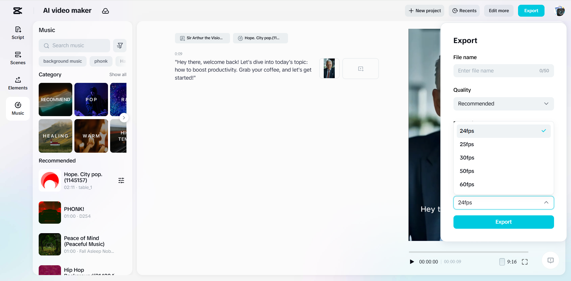 Exportieren eines Videos aus dem CapCut Desktop-Video-Editor
