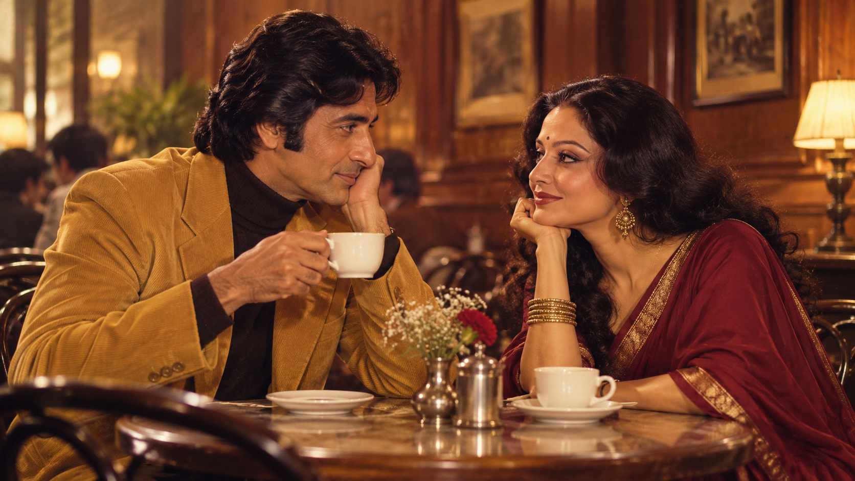 Amitabh Rekha coffee AI video example