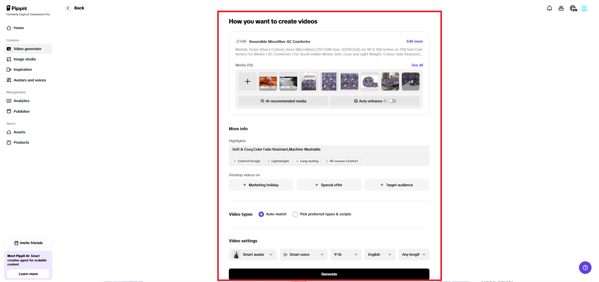 How you want to create a video interface