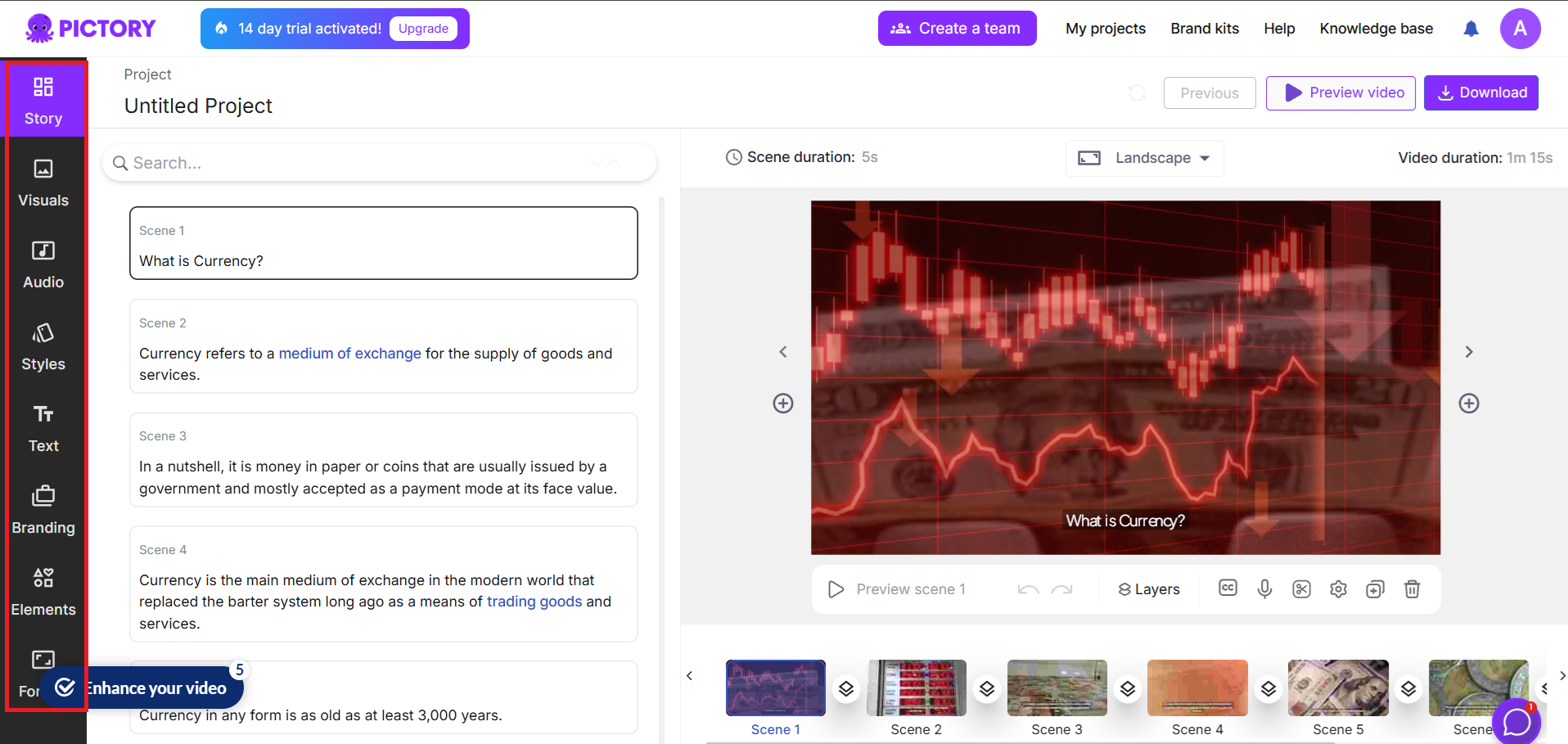自訂您的故事版並提升視覺效果