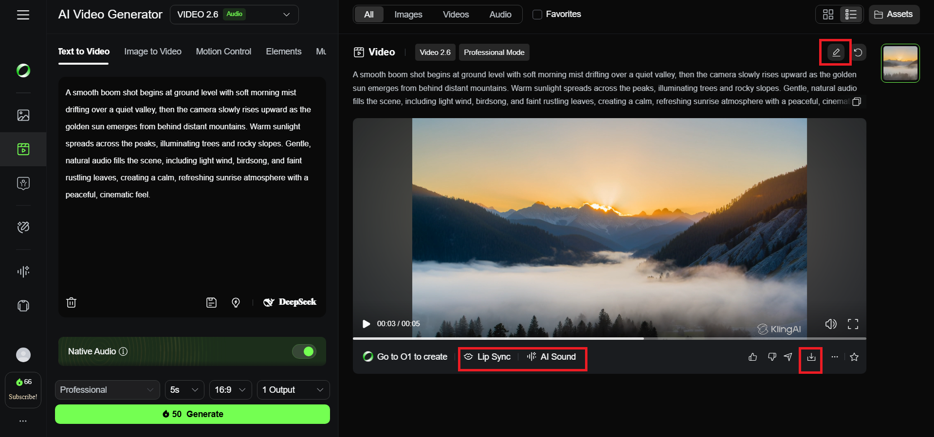 Verfeinern und exportieren Sie Ihr Ergebnis