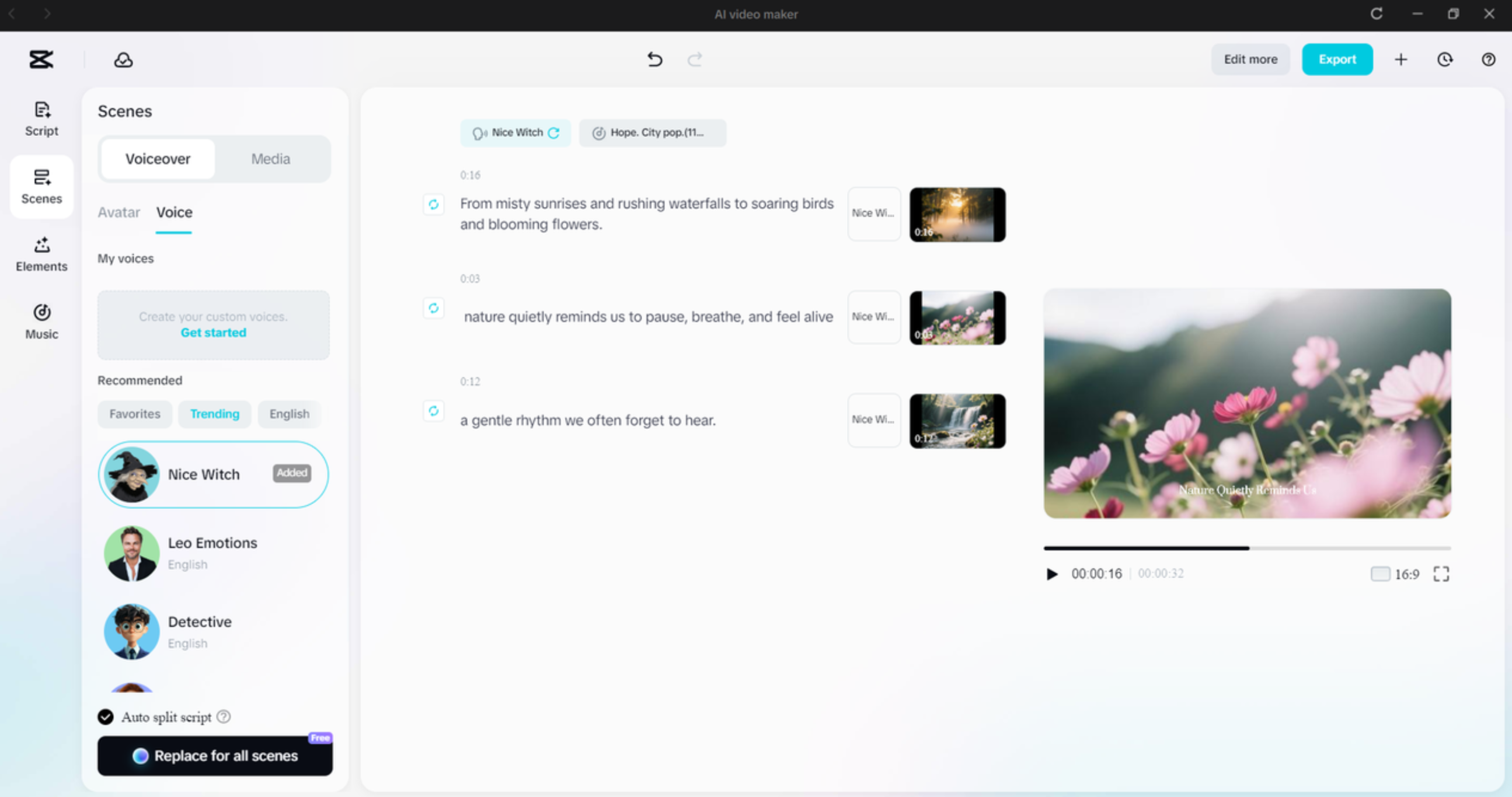 Schnittstelle des CapCut KI-Videomachers - eine einfachere Möglichkeit, Videos zu erstellen