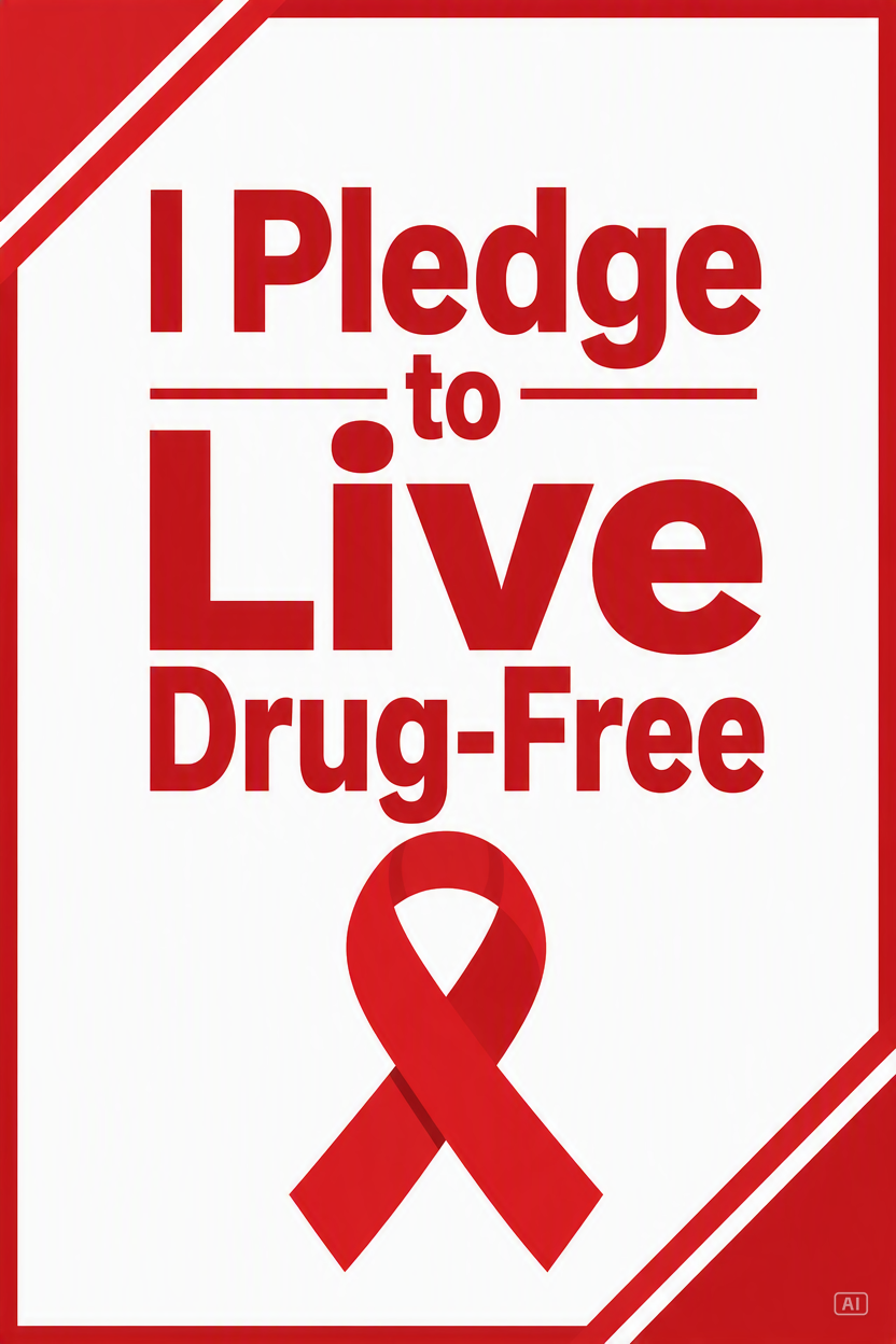 Red Ribbon Week poster message image generated by Pippit