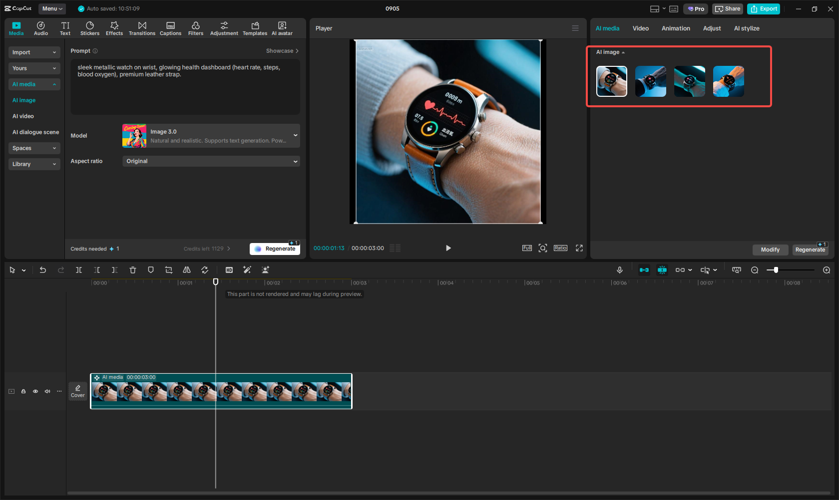 Kies een gegenereerde afbeelding