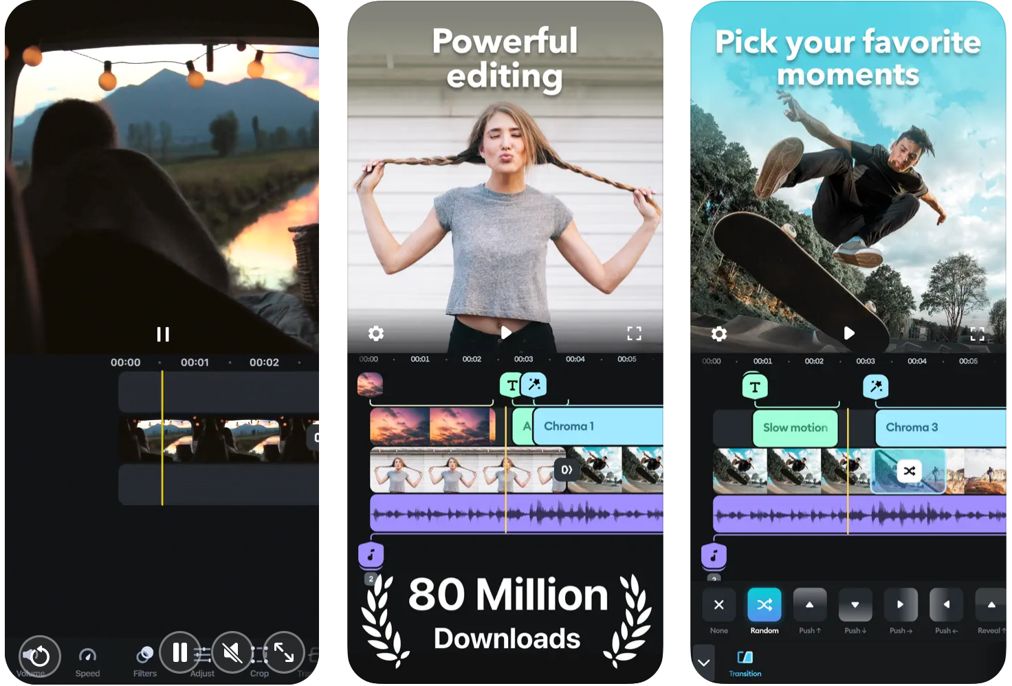 Interface of Splice - another video editor for Instagram