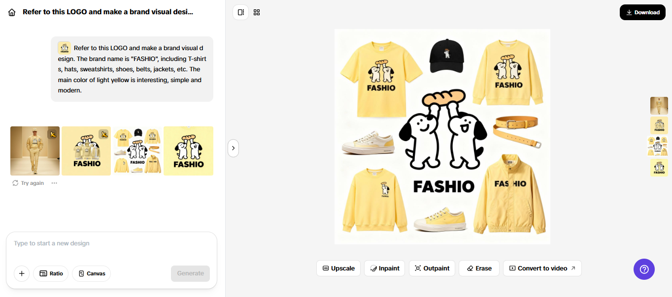 Exporting video from Pippit