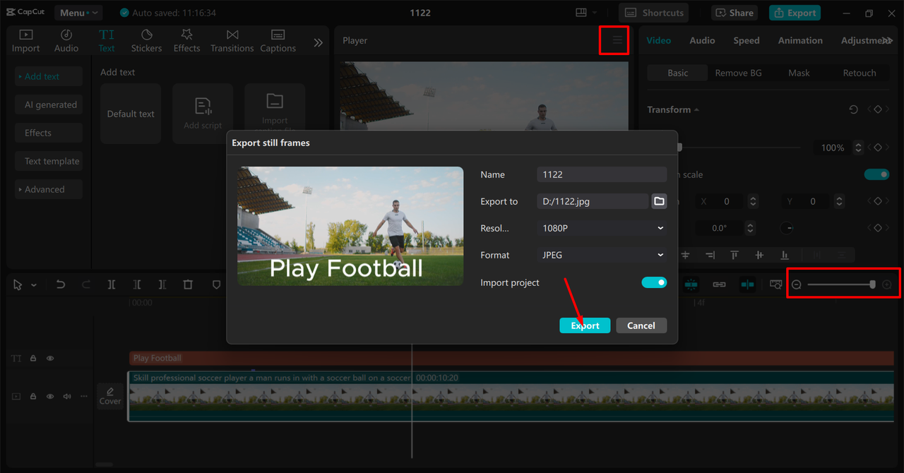 Adjust Frame Resolution and Format