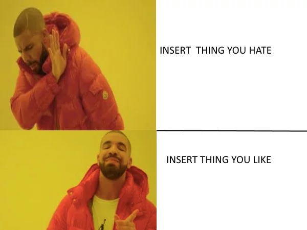 Drake Hotline Bling meme template